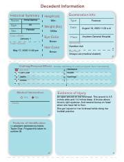 Anna Garcia Autopsy Report Flashcards